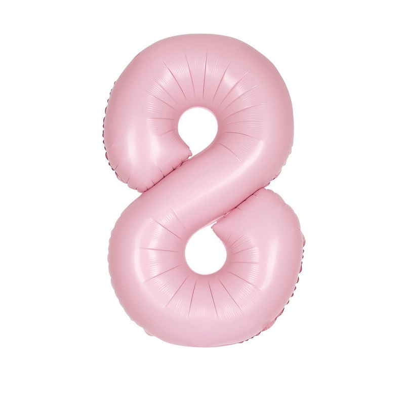 Matte Lovely Pink "8" Numeral Foil Balloon (86cm)
