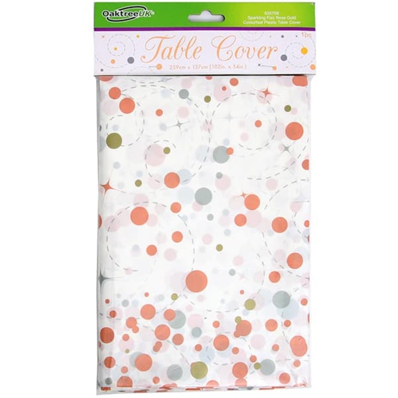 Rose Gold Sparkling Fizz Tablecover