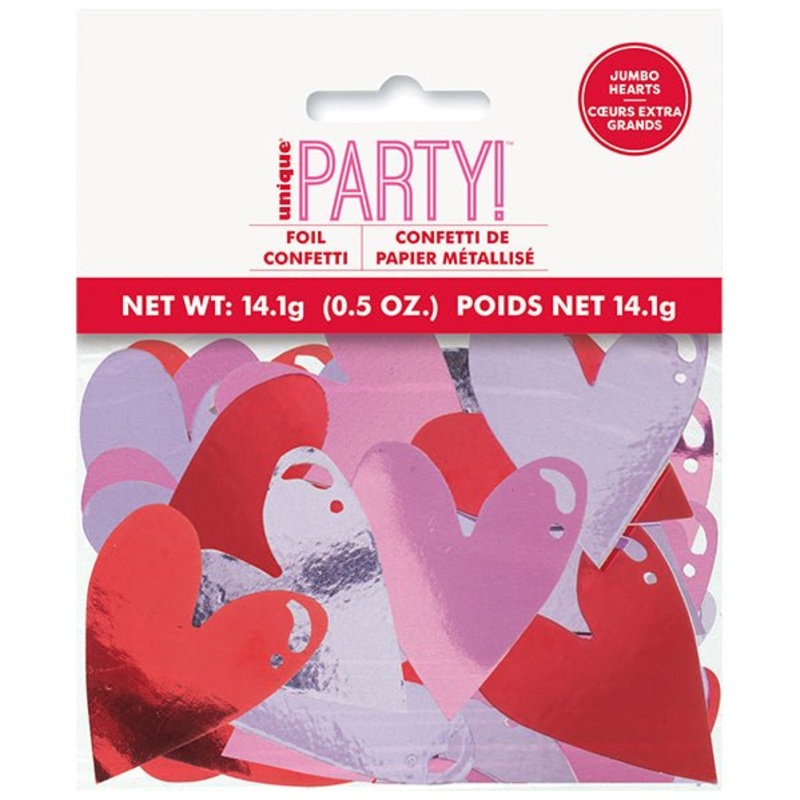 Jumbo Hearts Foil Confetti (14g)