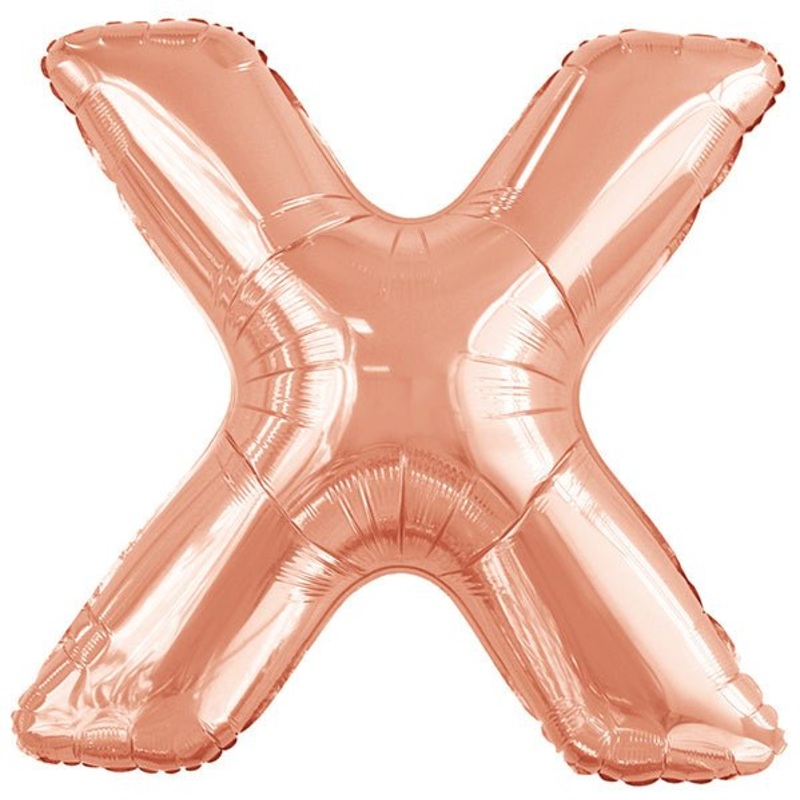 Rose Gold "X" Letter Foil Balloon (86cm)
