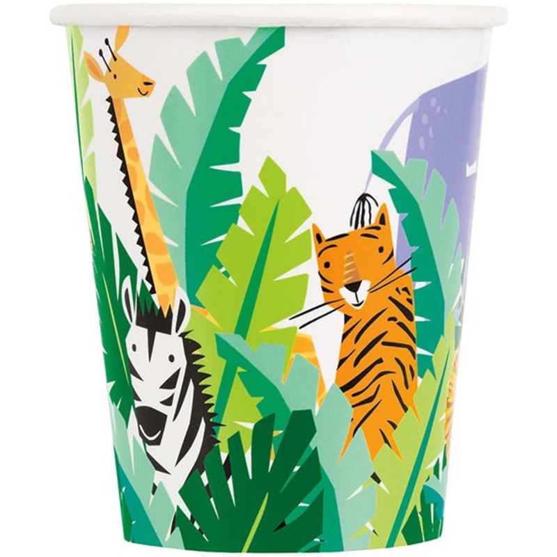 Animal Safari Paper Cups 270ml (Pack of 8)