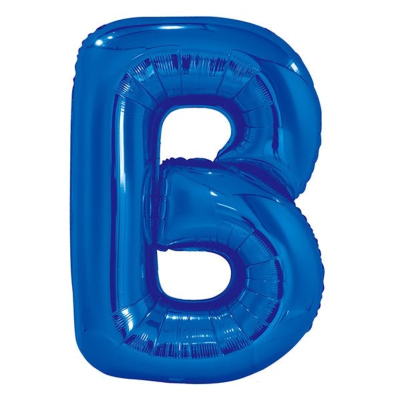 Royal Blue "B" Letter Foil Balloon (86cm)