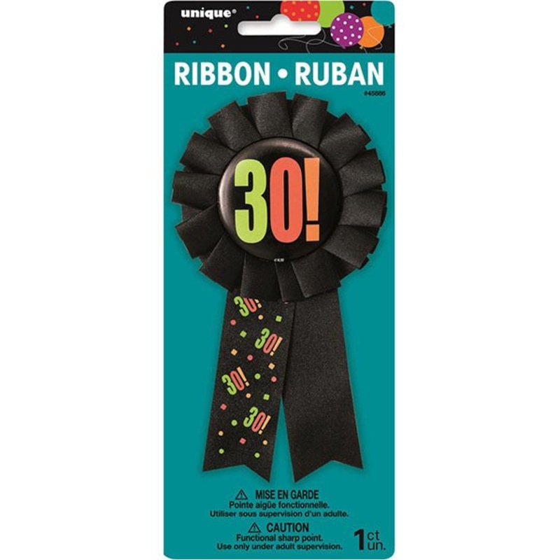 Birthday Cheer Award Ribbon "30"