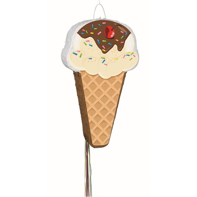 Pull String Piata - Ice Cream Cone