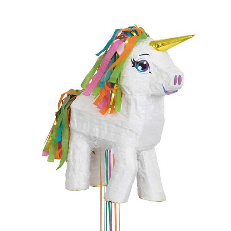 Pull String Piata - White Unicorn
