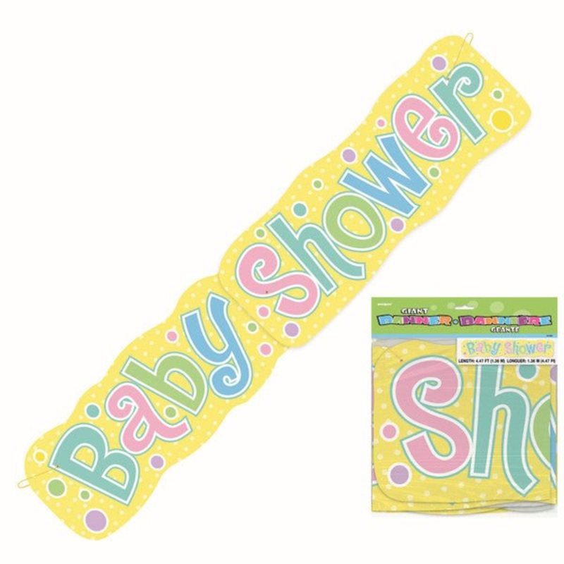 "Baby Shower" Giant Jointed Banner - 1.36m