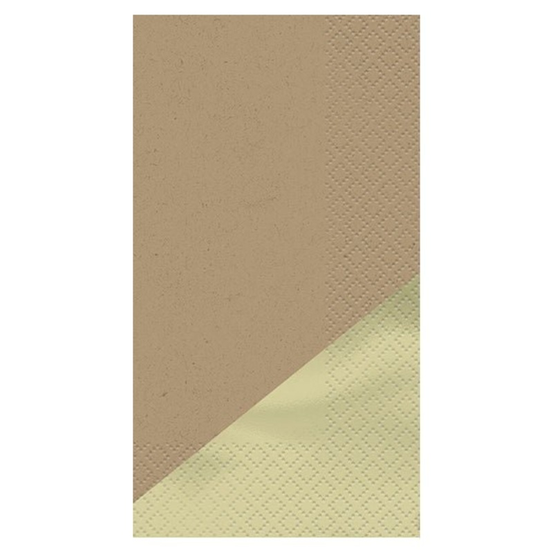 Kraft With Gold Foil Stamped Guest Napkins (Pack of 16)