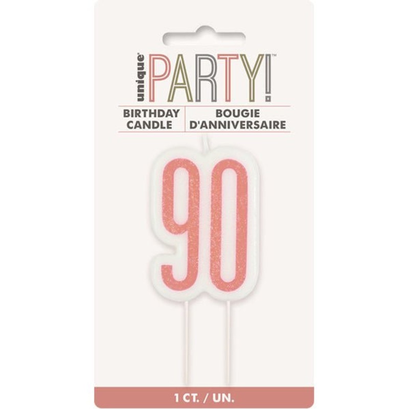 Rose Gold Numeral Pick Candle - 90