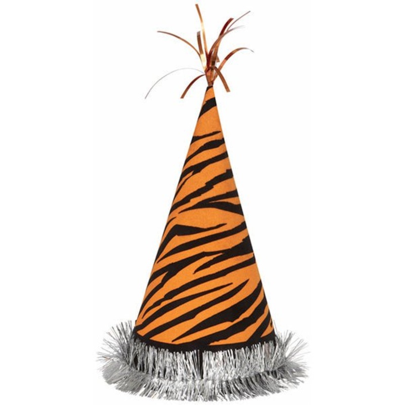Tiger Felt Giant Party Hat 32.5cm