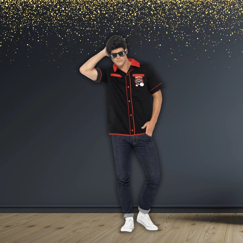 50s Bowling Shirt  "Strike It Lucky" Retro Style!