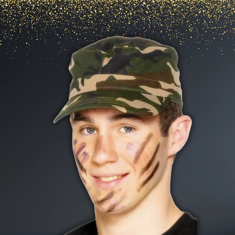 Army Camouflage Cap  The Perfect Military-Themed Fancy Dress Accessory!