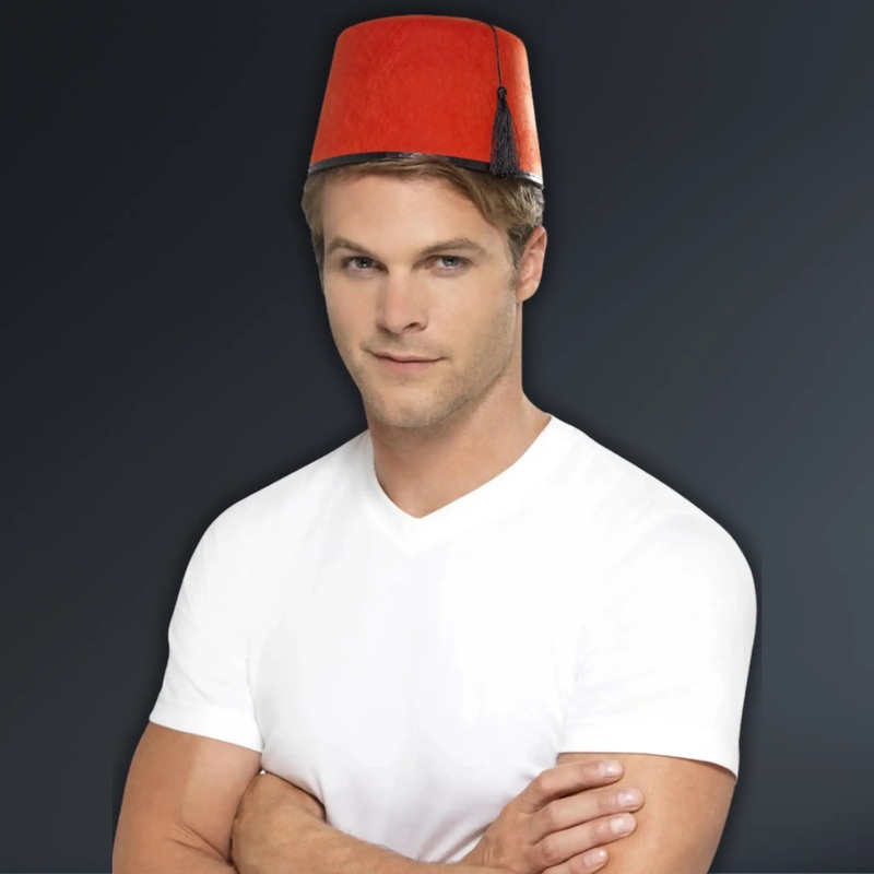 Red Fez Hat  Fancy Dress Accessory