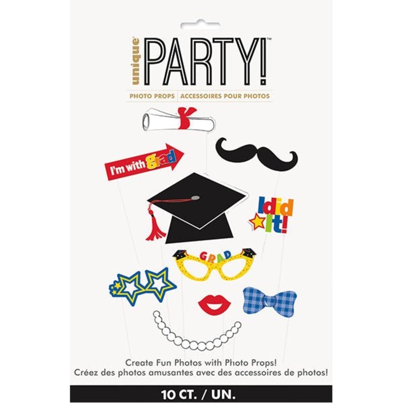 Selfie Photo Props - Graduation (Pack of 10)