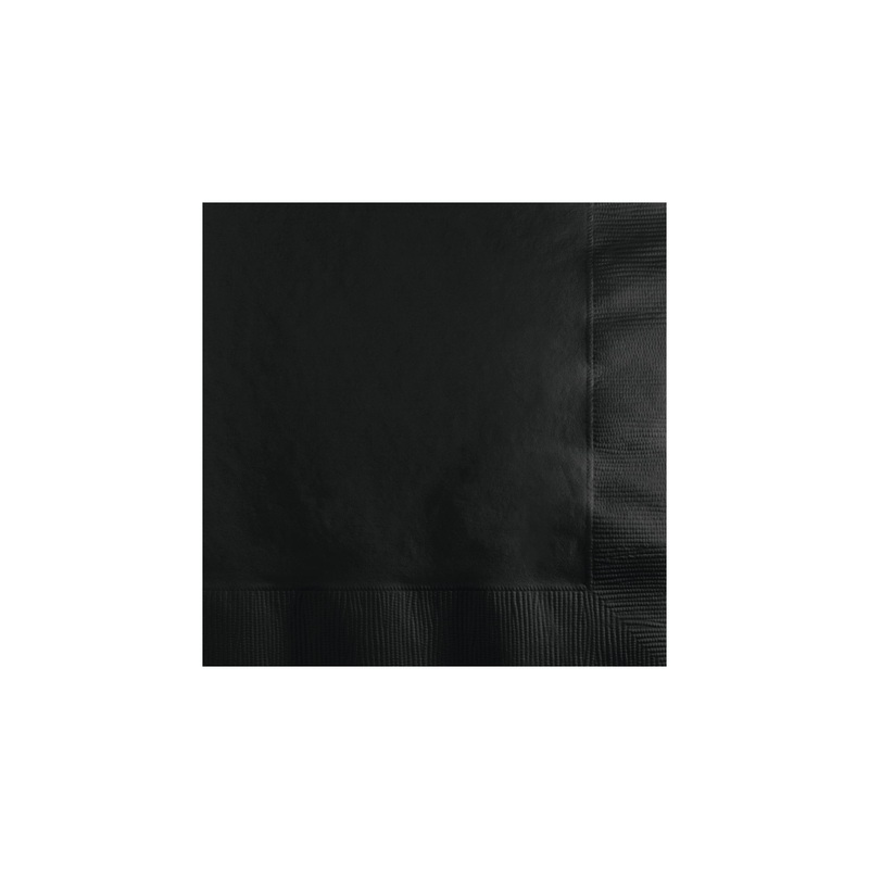 Black Paper Dessert Napkins 20ct