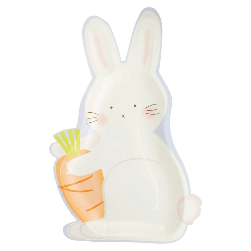 Bunny with Carrot Lunch Plates 8ct