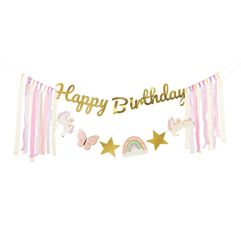 Magical Unicorn Happy Birthday Banner 7.5ft