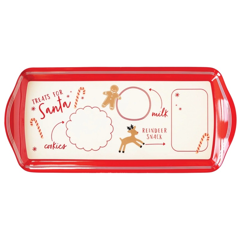 Mini Treats for Santa Melamine Serving Tray
