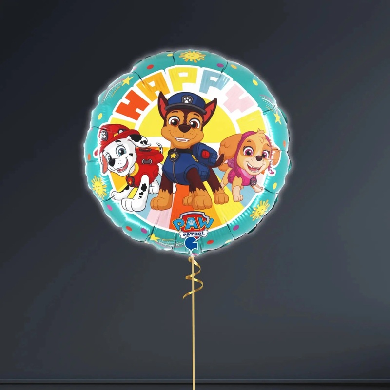 Paw Patrol Birthday Balloon  Single, 3, 6 or 9 Balloon Bouquet