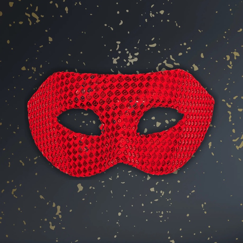 Red Sequin Eye Mask