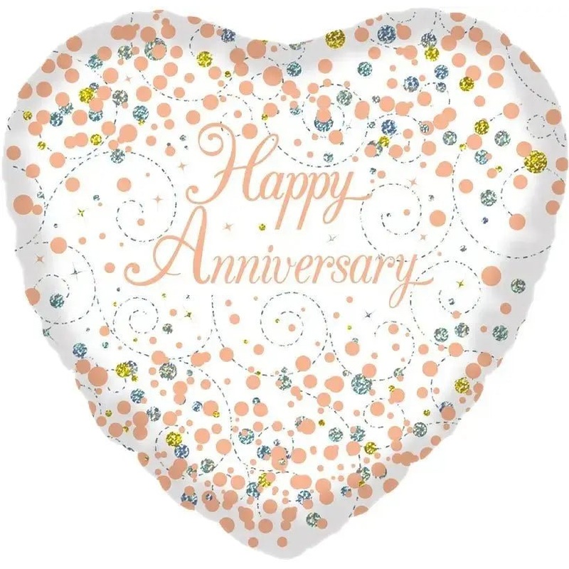 Rose Gold Happy Anniversary Balloon