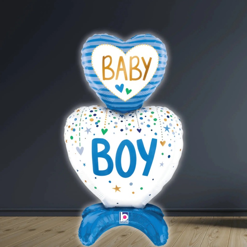 Standups Baby Boy Hearts, 28"