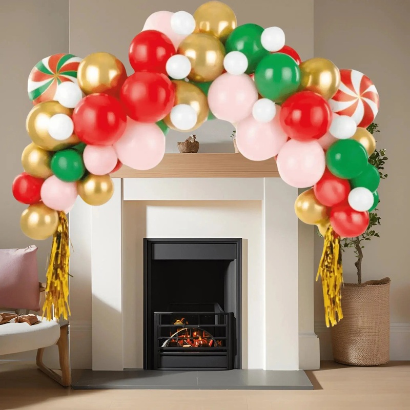 Tinselly Christmas Balloon Garland  Festive Decoration for Parties & Home