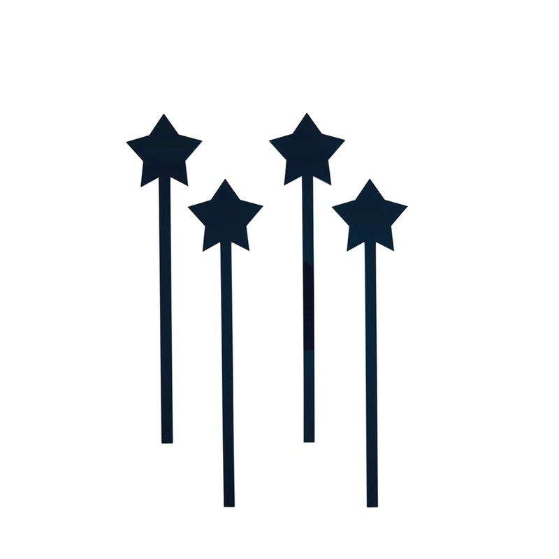 Blue Star Acrylic Drink Stirrers 4ct
