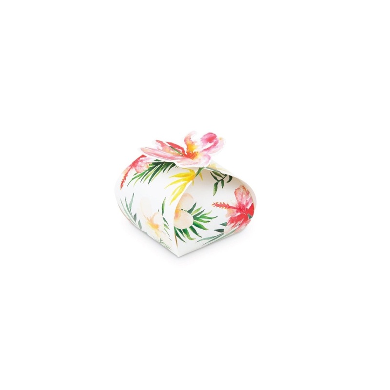 Mini Tropical Floral Favor Boxes 10ct