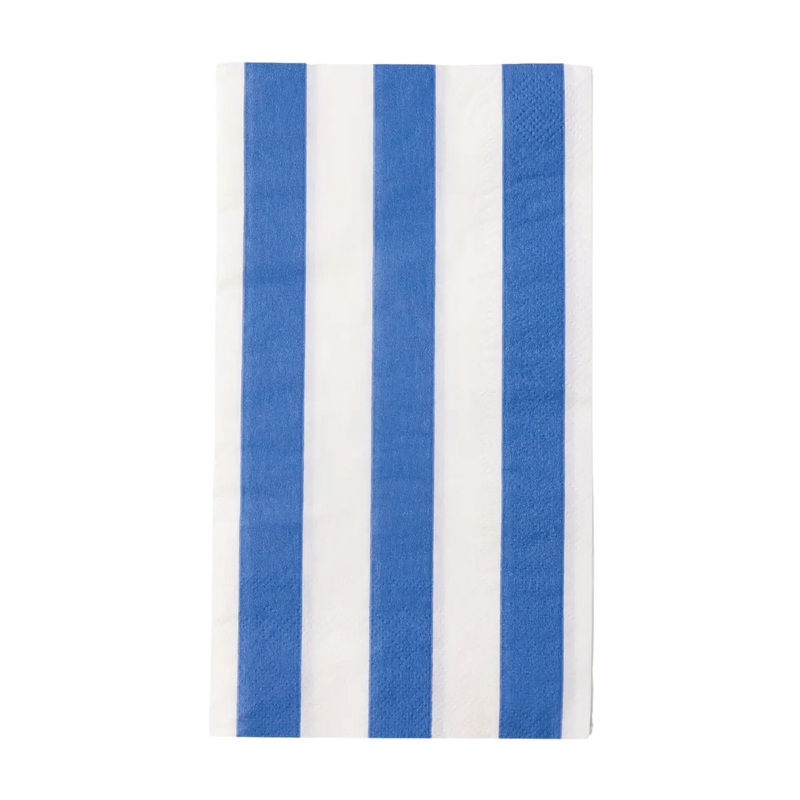 Palisades Blue Cabana Striped Paper Guest Towels 20ct