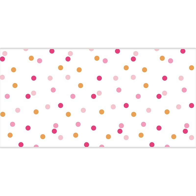 Pink & Orange Confetti Paper Table Runner 25ft