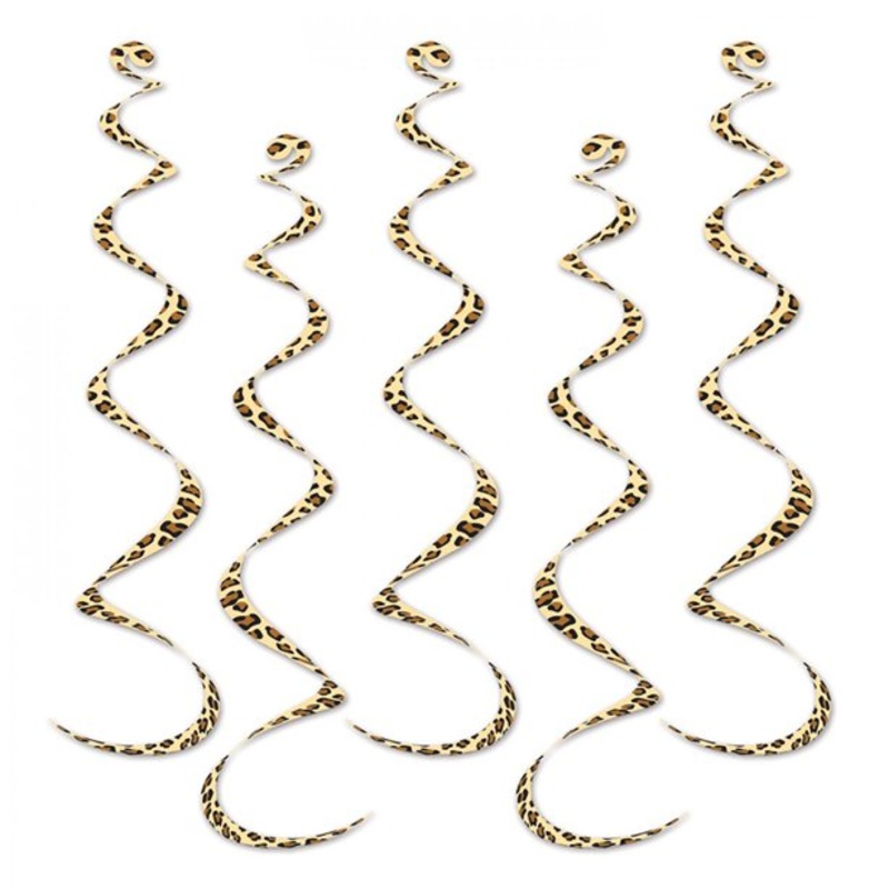 Leopard Print Hanging Swirls