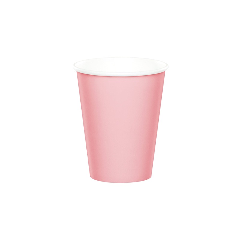 Light Pink Paper Cups 8ct