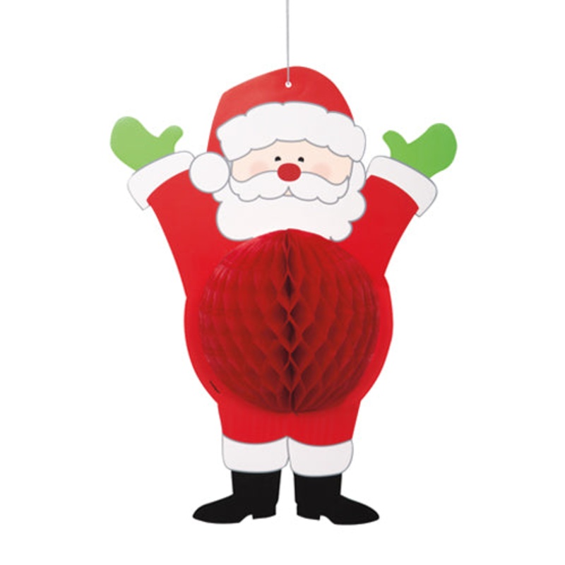 Santa Honeycomb Decoration
