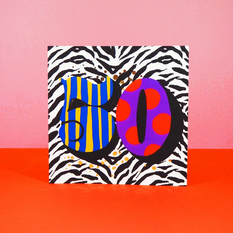 Square Age Card - 50