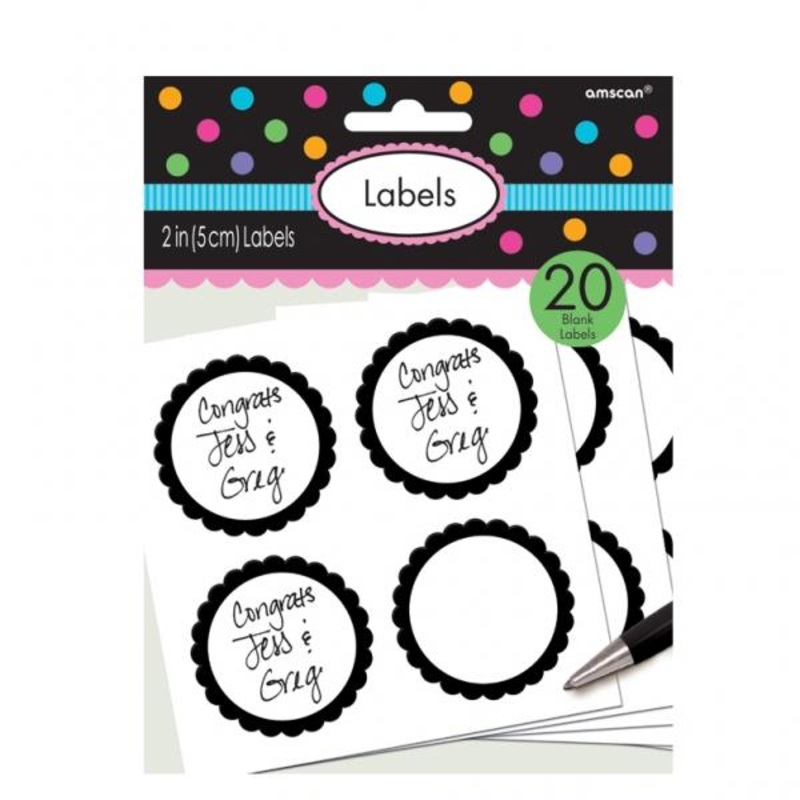Value Black Sticker Labels (Pk20)