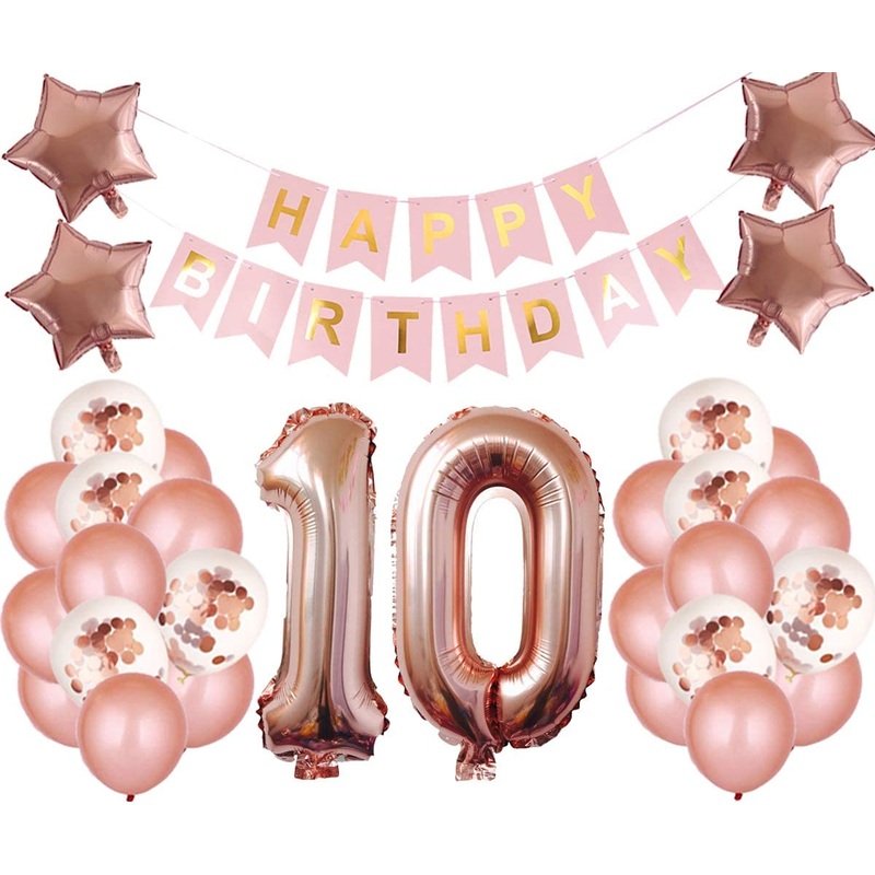 10th Birthday Party Decorations Kit