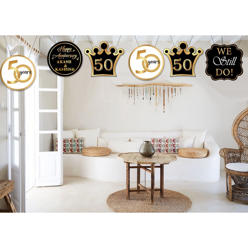 50th Anniversary Party Theme Hanging Set for Decoration