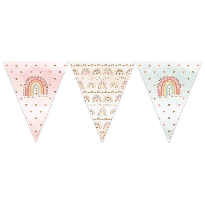 Boho Rainbow Paper Flag Bunting