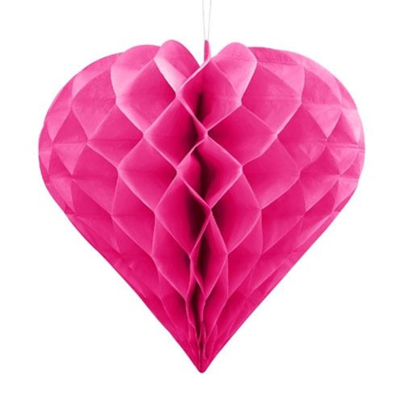 Honeycomb Heart  - Pink (30cm)