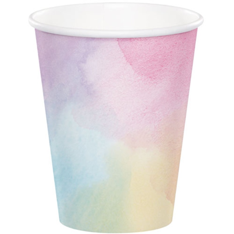 Iridescent Pastel Party Cups (Pk8)