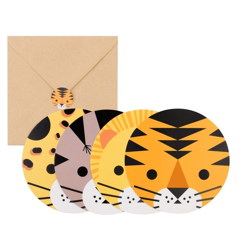 Jungle Party Invitations (Pk8)