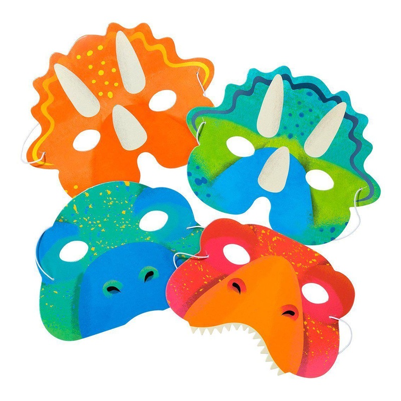Party Dinosaur Masks (Pk8)