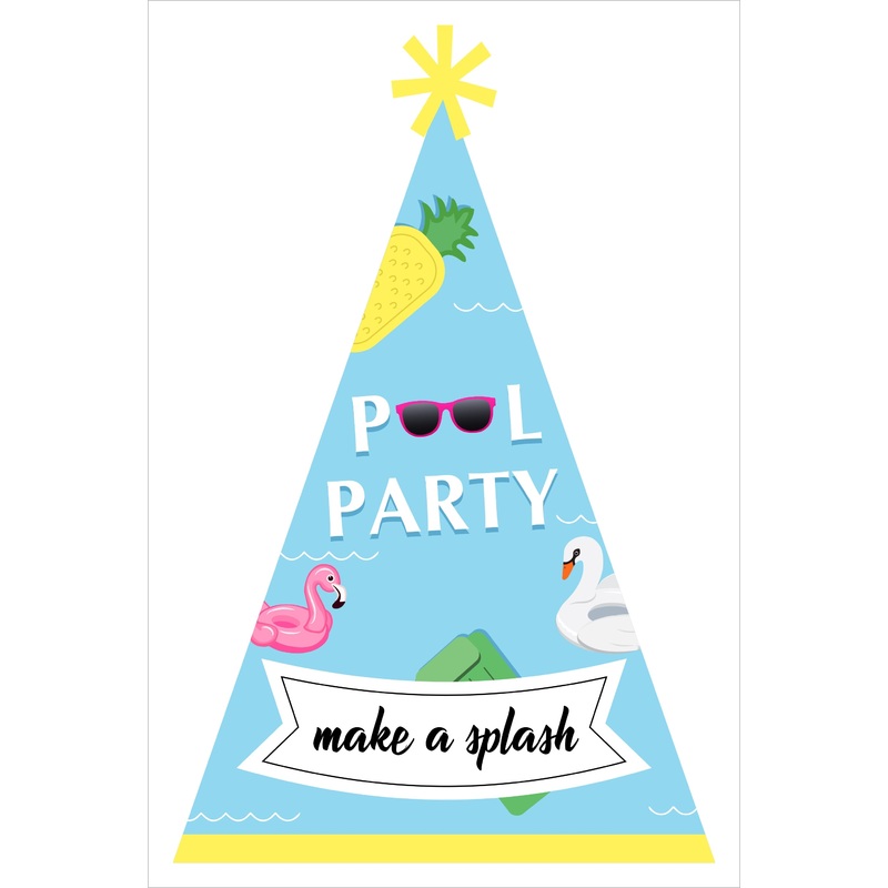 Pool Party Birthday Caps