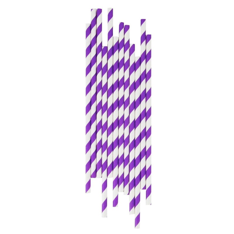 Purple Paper Straws (Pk25)