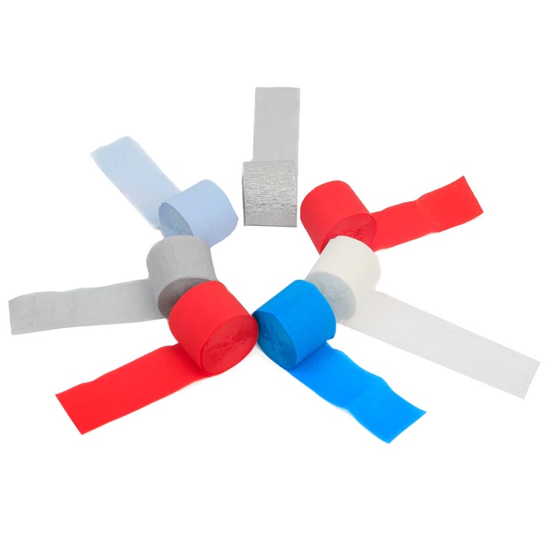 Red, White and Blue Paper Streamers