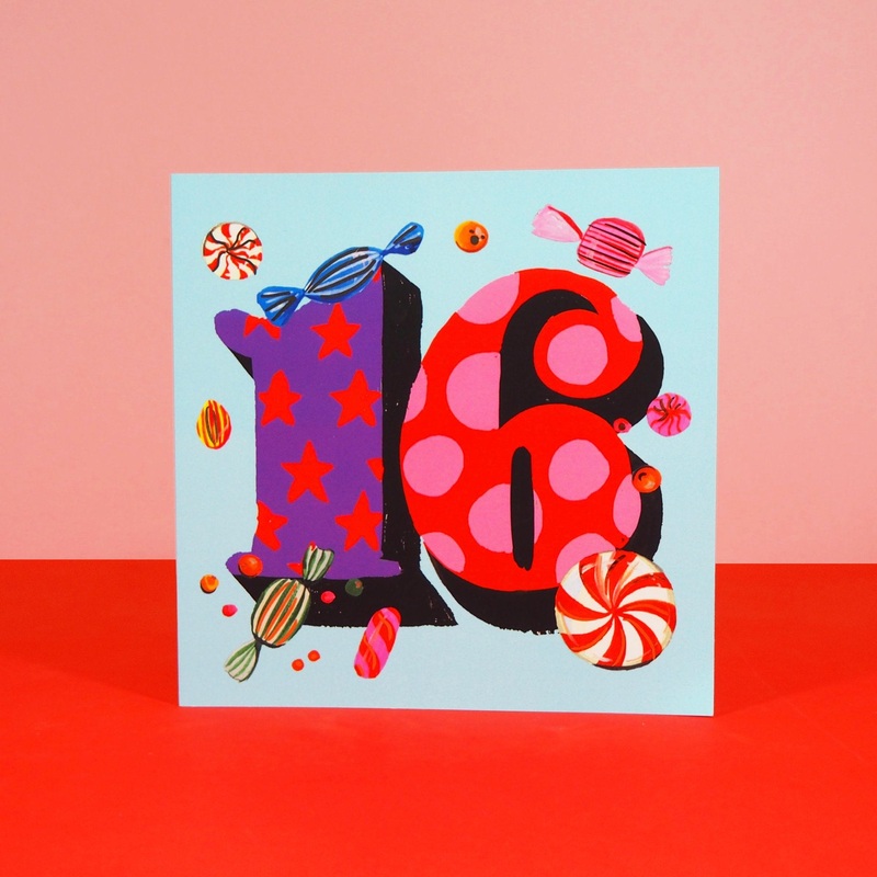 Square Age Card - 16