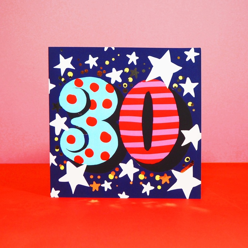 Square Age Card - 30