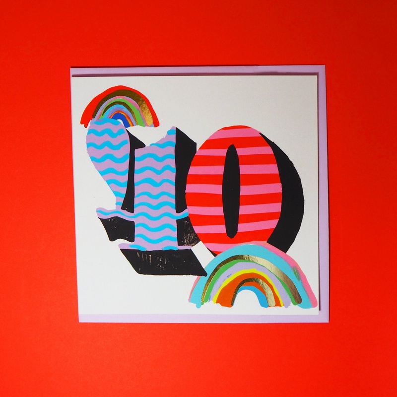 Square Age Card - 40
