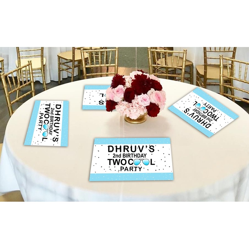 Two Cool Theme Birthday Table Mats for Decoration