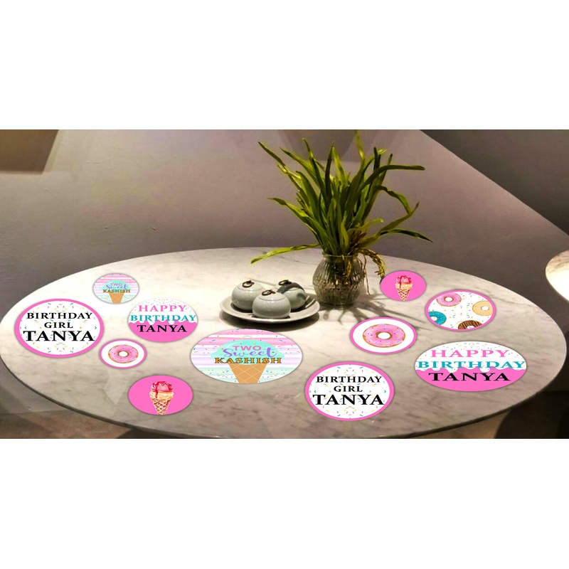 Two Sweet Theme Birthday Party Table Confetti